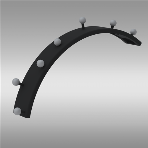 großes Bauch-Target – starrer, halbrunder Gurt in verlängerter Form; Einzelansicht